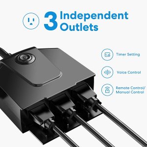 Outdoor 3 Outlet Smart Plug Timer