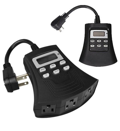 Outdoor 3 Outlet Digital Timer